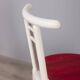 Set of 4 vintage 1980s chairs in wood and red vinyl, italian design