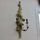 Pair of 86cm castle sconces in gilded wood from the 1940s