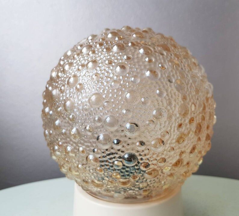 60s glass mid-century ceiling light