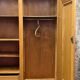 2 Door Wardrobe - Oak and Rattan - Compass Feet - Vintage 50/60's