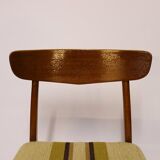 Set of Danish chairs in teak and wool