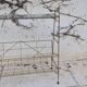 Gold metal magazine rack