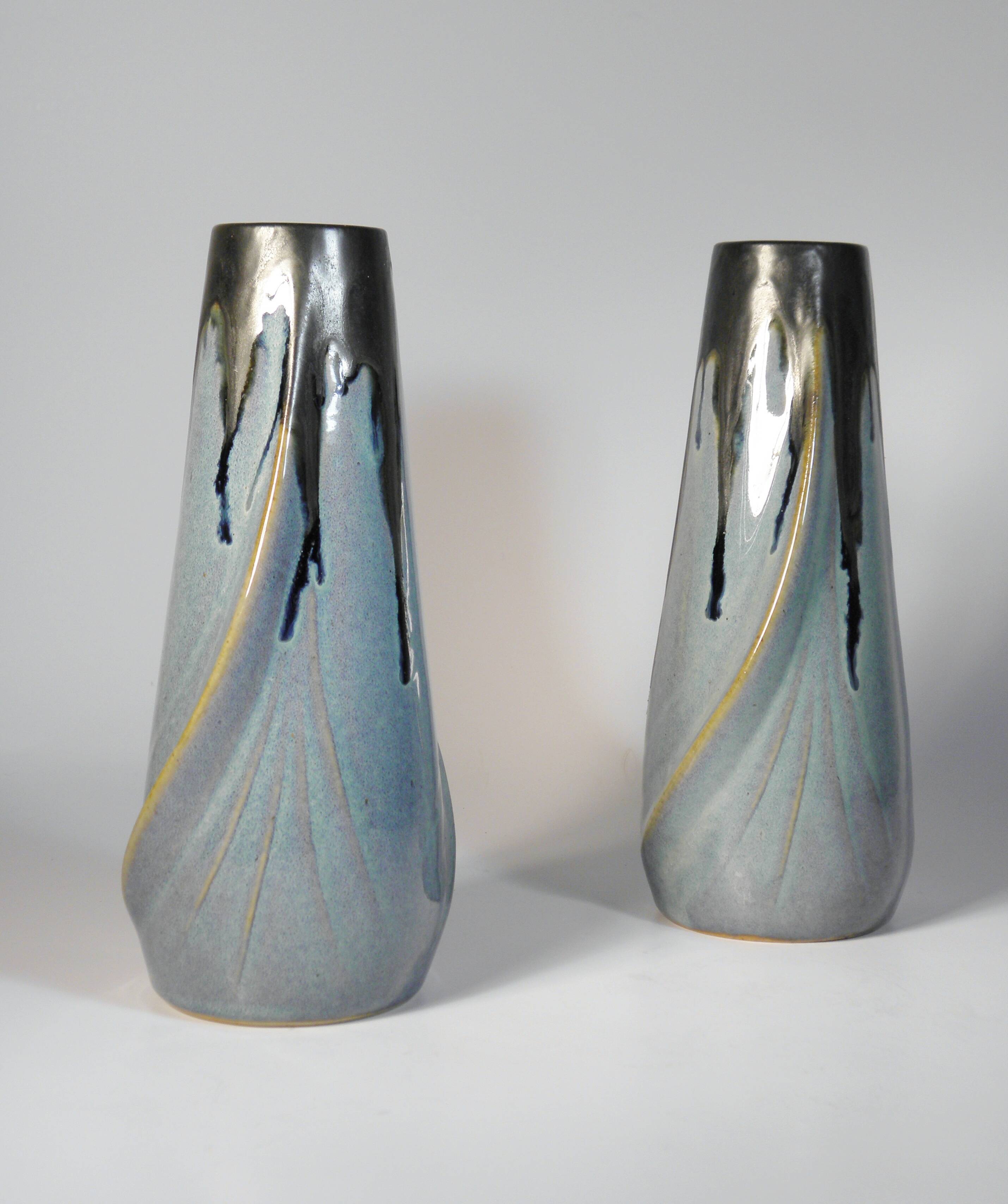 Pair of Art Nouveau style ceramic vases