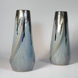 Paire de vases style Art Nouveau en céramique