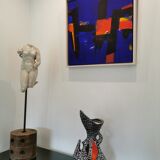 Geometric vase signed Le Vaucour for Vallauris