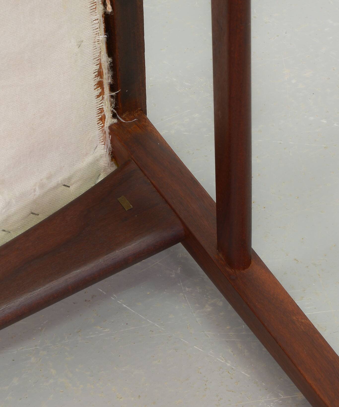 Vintage Design Teak Wooden Dining Chairs with Honey Yellow Corduroy Fabric