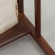 Vintage Design Teak Wooden Dining Chairs with Honey Yellow Corduroy Fabric