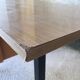 Desk with drawers and tubular metal feet