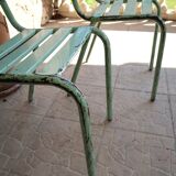 Set of 2 Art Prog metal garden chairs