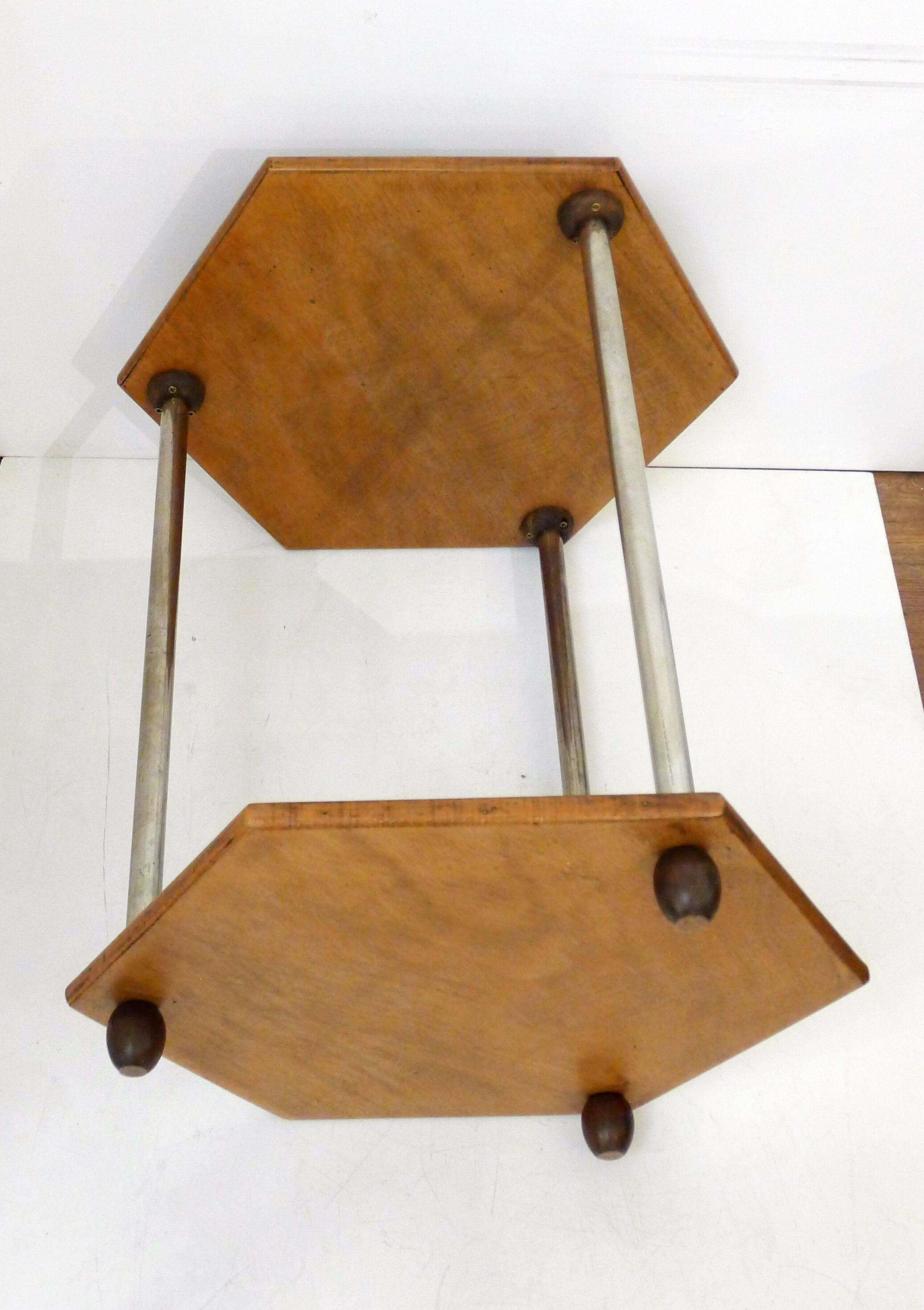 Hexagonal Art Deco pedestal table