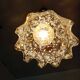 70's glass bell pendant light