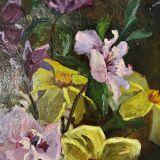 HST painting "Vase and bouquet of flowers" 20th century