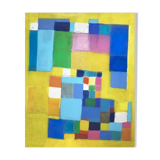 Tableau abstrait jaune