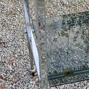 Console service of the 70s double trays smoked glass chrome base