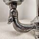 Vintage opaline lampshade chrome duck 2-arm chandelier
