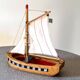 Wooden basin sailboat from the brand Lego, vintage toy.