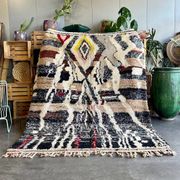 Large Moroccan Modern Living Room Carpet in wool, 210x260 cm