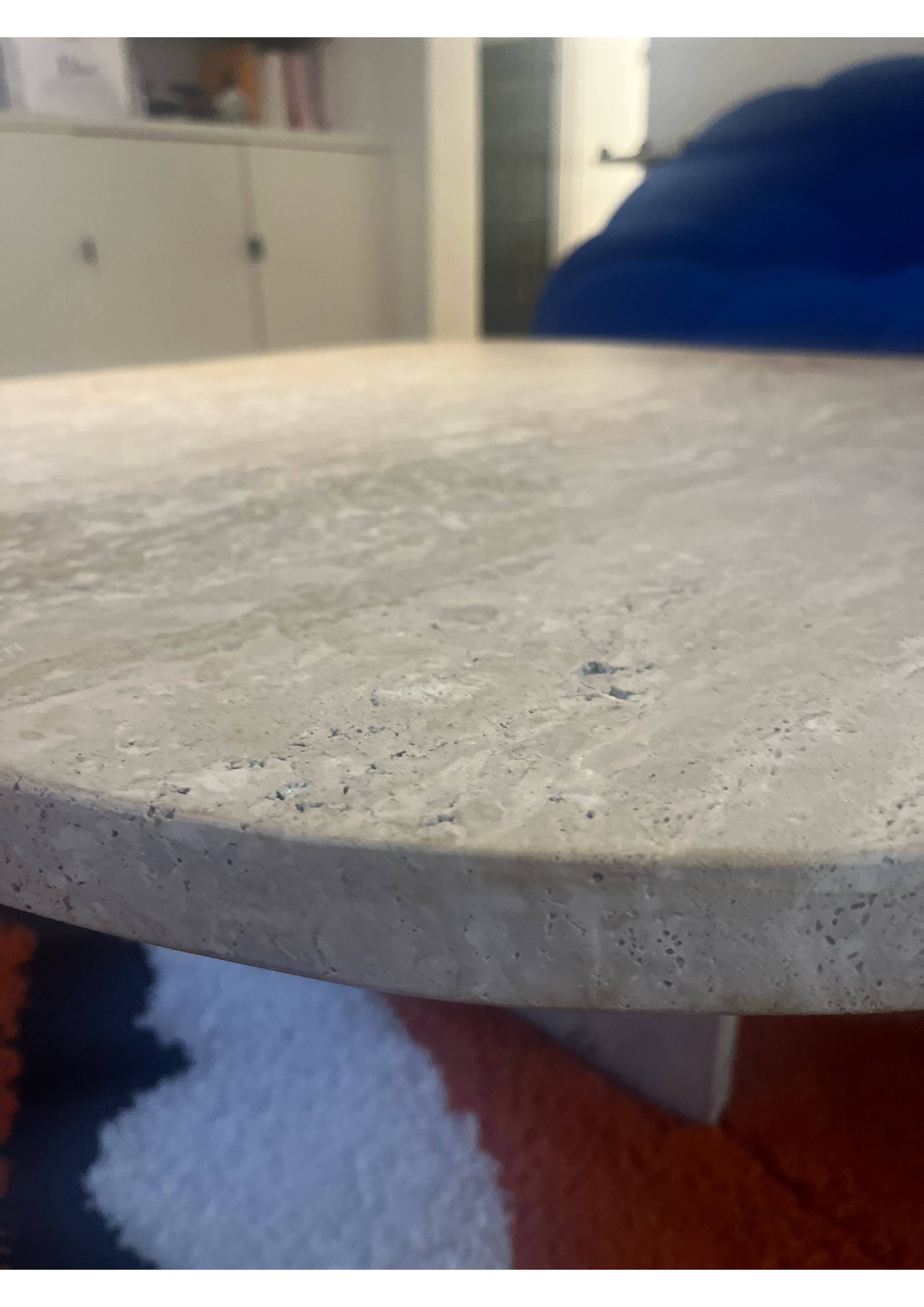 Athena coffee table in natural travertine 80x80
