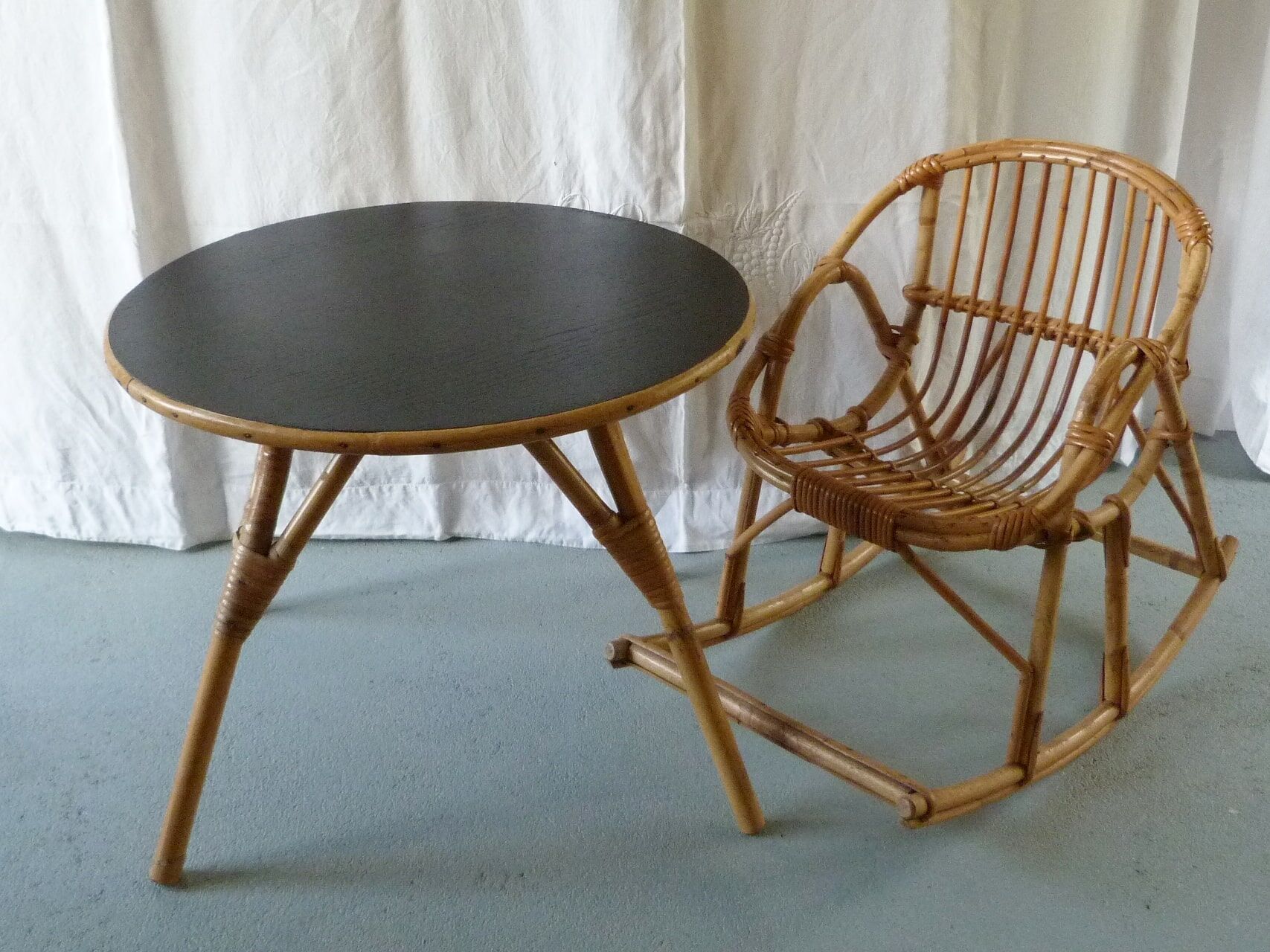 Rattan coffee table