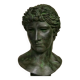 Buste Apollon greco romain magnifique patine bronze antique