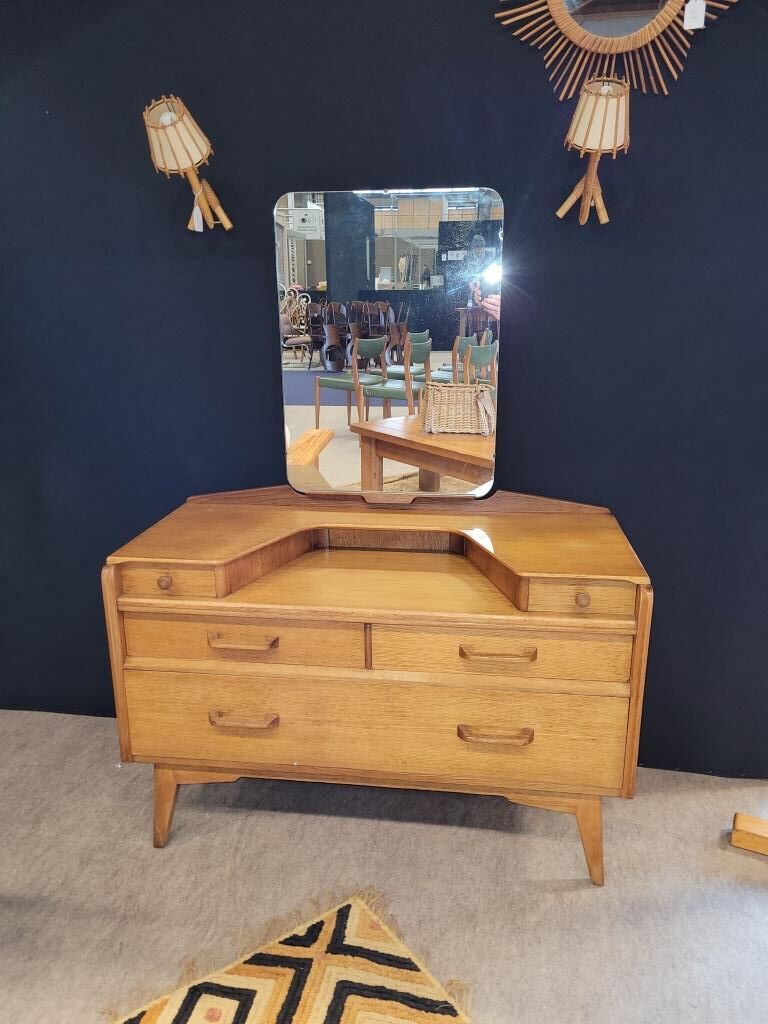 Dressing table G Plan 50s in teak-plated wood