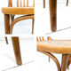 Chaise bistrot vintage en bois courbé avec dossier à barreaux