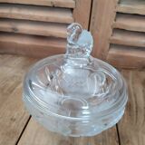 Vintage old swan molded crystal candy