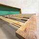 Mid-century wooden folding sofa bed frame, extendable daybed, Czechoslovakia, 190 × 151 × 77 cm