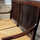 English mahogany straw bench