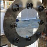 Round metal mirror