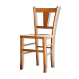 Bistro chair of the 50s in patinated wood