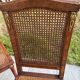 Set of four antique Louis XVI style chairs, wood and cane