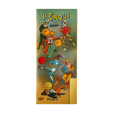 Table poster label la cirque le billiard clown circa 1940