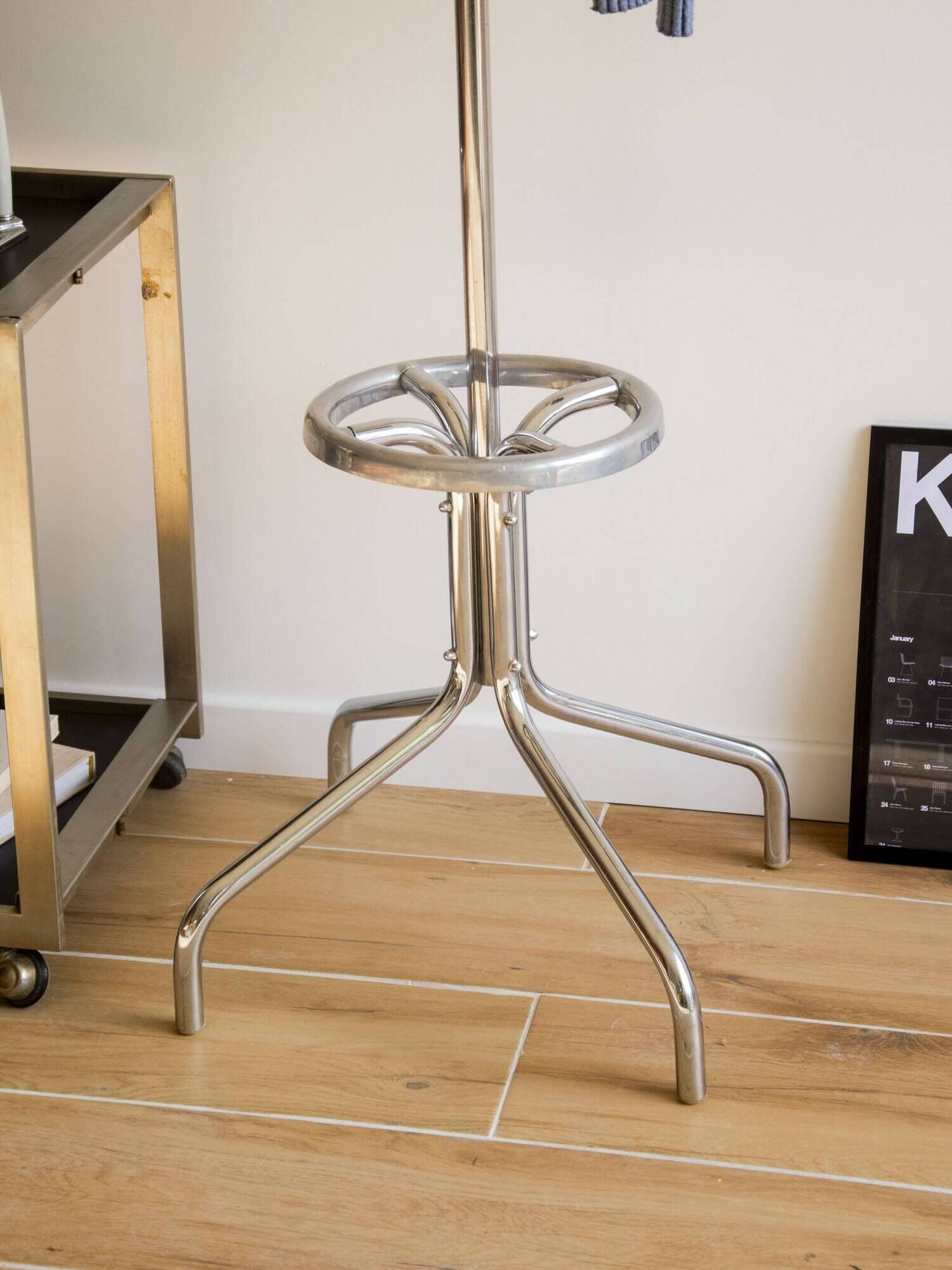 Vintage chrome coat rack