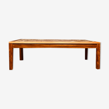 Mid century danish coffee table in rosewood with a top tiled designed by oxart in the ´60s