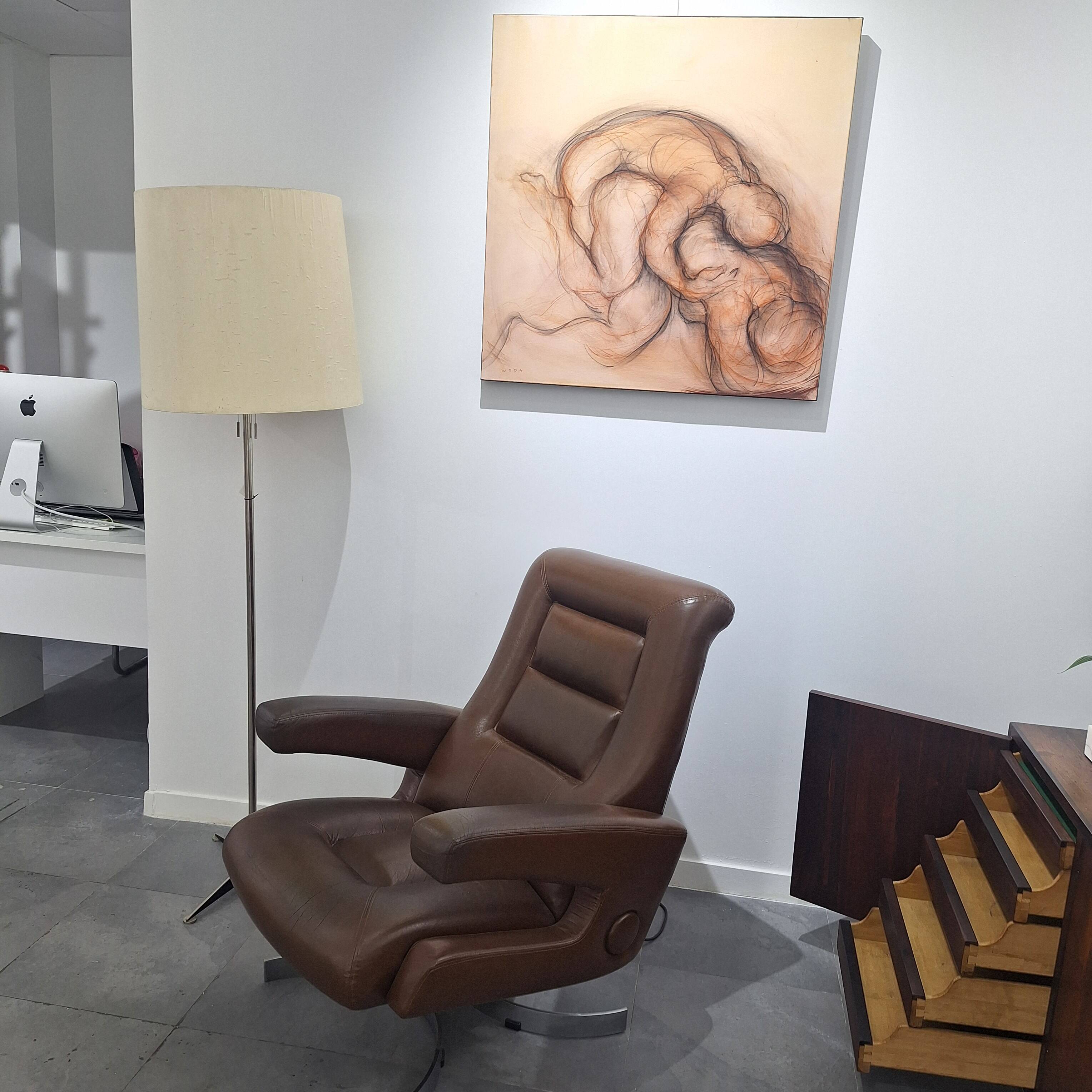 60s leather armchair