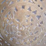 Openwork brass top. China 19 century. 12 sides. Asian art.