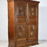 Antique carved wooden cabinet