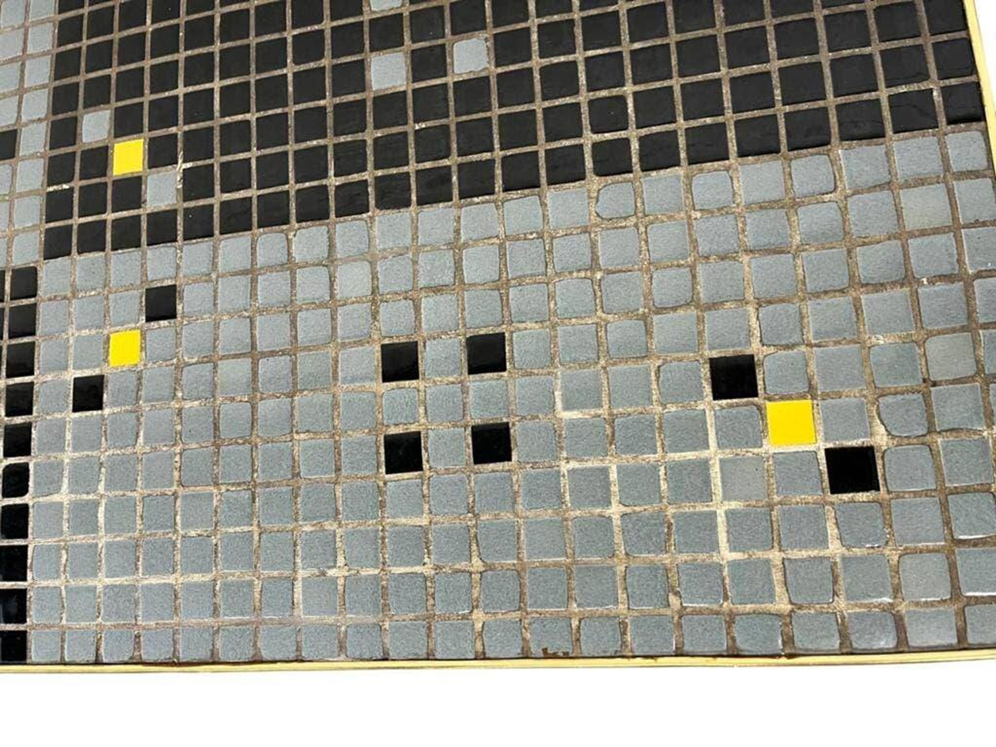 Table basse vintage mosaïque / table d'appoint / table à carreaux