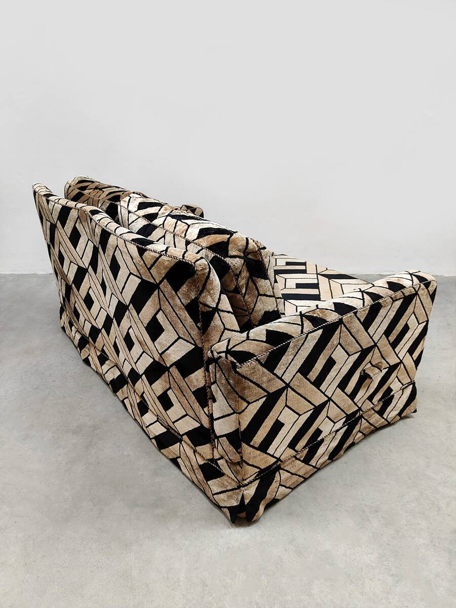 Vintage 2 seater daybed sofa 'Geometric deluxe'