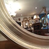 Silver round mirror 64cm