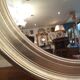 Silver round mirror 64cm