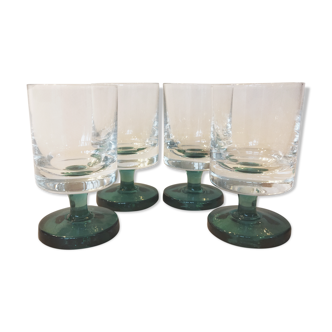 Four stemmed liqueur glasses 1970