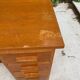 American desk in solid oak wood with 5 drawers