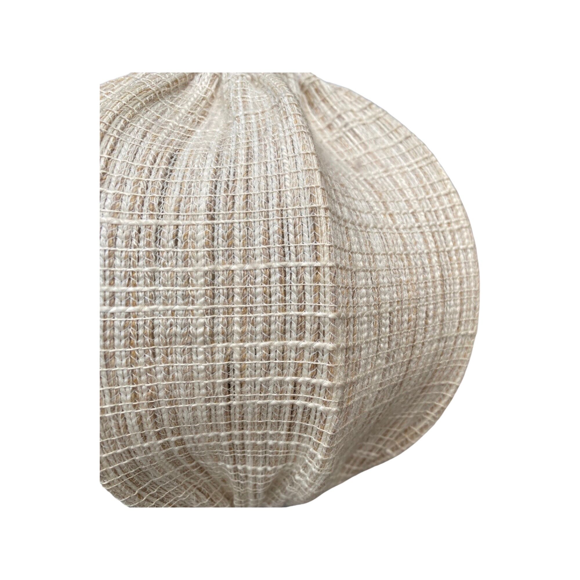 Set of 2 Retro Tulip Lamps | Space Age Lights Dutch Design With Brown Plastic Base And Linen Shades