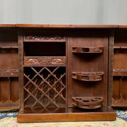 Folding bar. Solid mahogany.