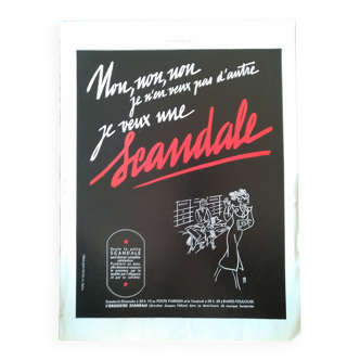 une publicité papier d'époque 1938 : marque scandale femme  gaine  mode