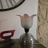 Vintage ball lamp and tulip with pink edges