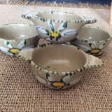 4 glazed terracotta bowls