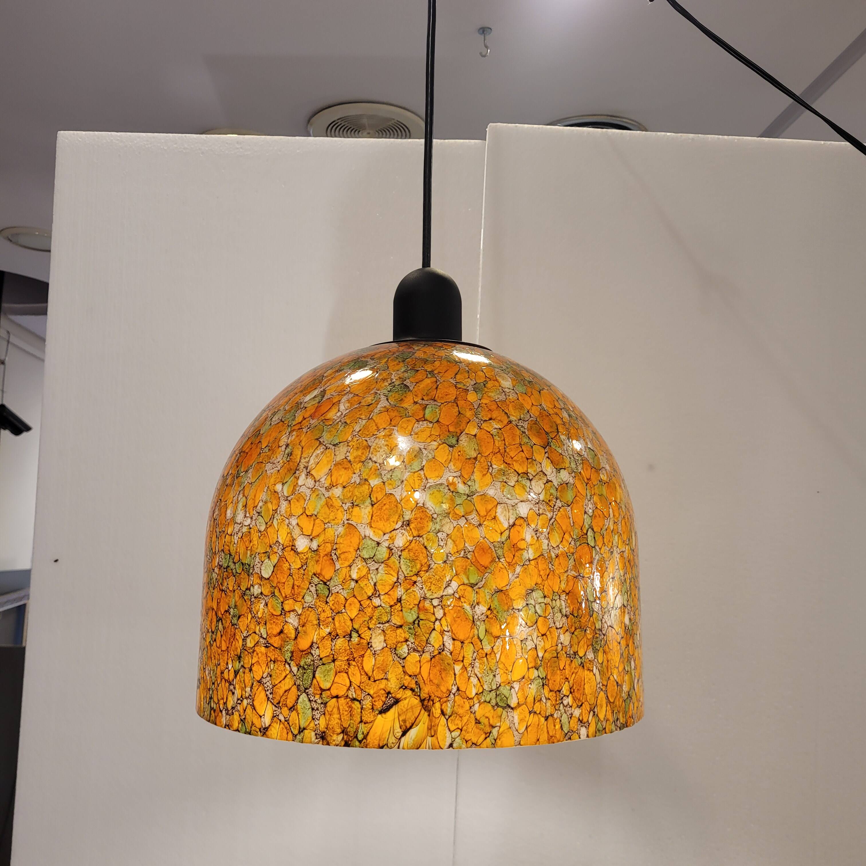 Lampara by Vidrio Millefiori, Peill & Putzler, Mid-century, Naranja, 70's –